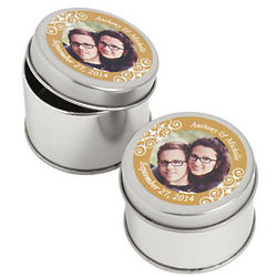 Custom Photo Metal Favor Containers