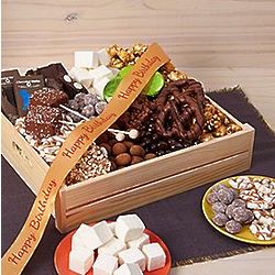 Chocolate Cravings Gift Box with Happy Birthday Ribbon