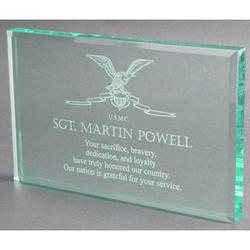 Distinguished Jade Personalized Military Honor Plaque