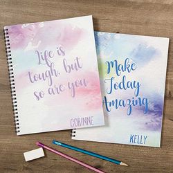 Student's Personalized Watercolor Notebooks