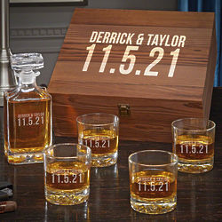 Personalized Better Together Whiskey Gift Set for Couples