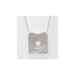 Topo Heart Silver Pendant
