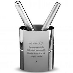 Stainless Steel Leadership Pen Holder