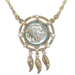 Noble Spirit Buffalo Nickel Dreamcatcher Necklace