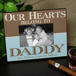 Our Hearts Belong to Daddy Personalized Picture Frame