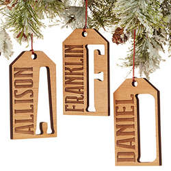 Personalized All About Family Gift Tag Ornament