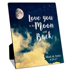 Personalized Love You to the Moon and Back Desk Decor