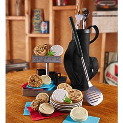Golf Dad Grill Tools and Cookies Gift Set