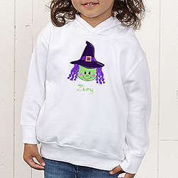 Girls Personalized Halloween Toddler Hooded Sweatshirt