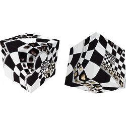 V-Cube Chessboard Illusion Flat Cube Twisty Puzzle