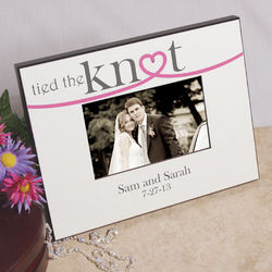Personalized Tied the Knot Wedding Picture Frame
