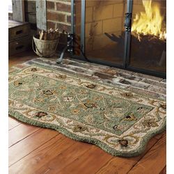 Hand-Tufted Fire Resistant Scalloped Wool McLean Hearth Rug