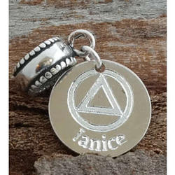 Alcoholics Anonymous Engraved Charm