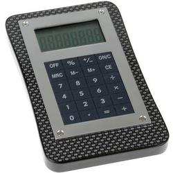 Personalized Wooden Calculator with Black Carbon Fiber Finish