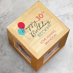 Personalized Happy Birthday Photo Cube
