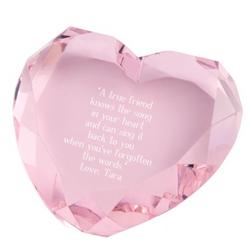 Pink Heart Paperweight