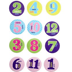 Personalized Baby Milestone Stickers in Pastel