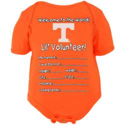 Tennessee Volunteers Newborn Welcome to the World Creeper