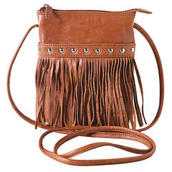 Leather Fringe Crossbody Bag