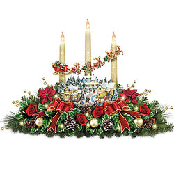 The Lights Of Christmas Illuminating Village Table Centerpiece