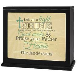 Personalized Let Your Light Shine Desk Lamp in Black