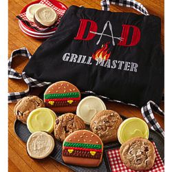 Dad Grill Master Apron with Cookies
