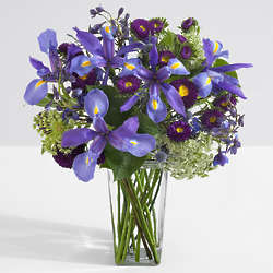 Elysian Garden Bouquet of Purple Irises