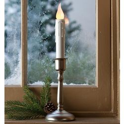 Battery-Operated Cordless Classic Single Candle with Auto Timer