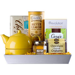 Hello Sunshine Tea Pot Gift Basket