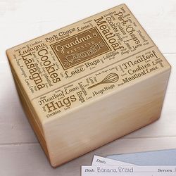 Personalized Favorite Recipes Word-Art Recipe Box