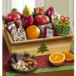 Holiday Tree Fruit and Sweets Crate