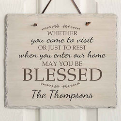 Personalized May You Be Blessed Slate Plaque