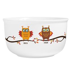 Personalized Owl Family Candy Bowl