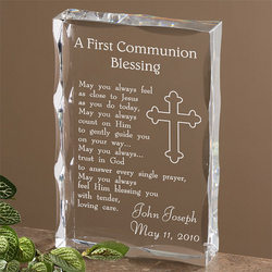 Personalized First Communion Blessing Keepsake Sculpture