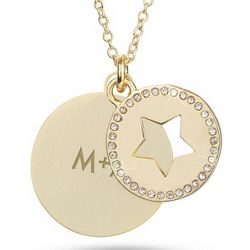 Personalized Gold-Tone Star Swing Necklace