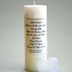 Piazza Lace Large Memorial Candle