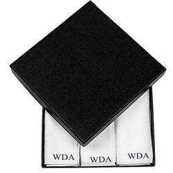 Personalized White Handkerchief Set