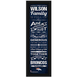 Personalized NFL Family Cheer Print and Frame