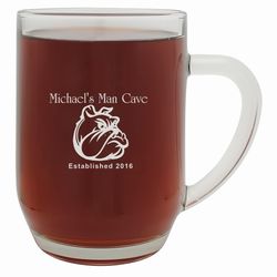 Personalized Man Cave Barrel Beer Mug with Handle