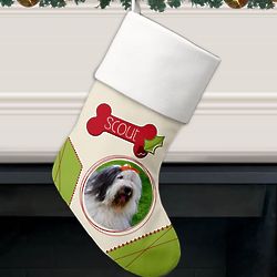 Personalized Holiday Photo Stocking For Dogs