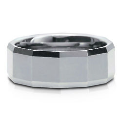 Multi Faceted Tungsten Carbide Men's Ring