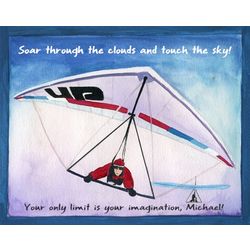 Fly High and Hang Glide Personalized Art Print