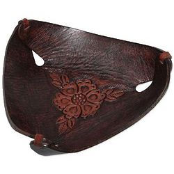 Sunflower Charm Leather Catch-all Bowl