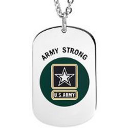 US Army Dog Tag Necklace in Stainless Steel