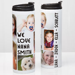 Five Photo Loving Message Personalized Travel Tumbler