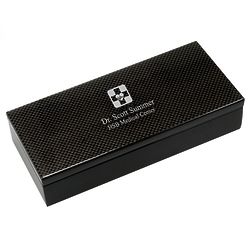 Personalized Carbon Fiber Medical Pen in Box