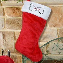 Personalized Dog Bone Christmas Stocking