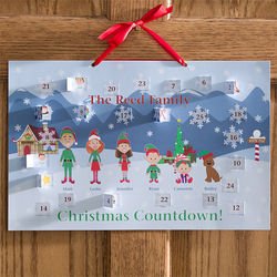 Winter Family Personalized Christmas Countdown Calendar