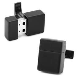 Black 4 Gigabyte USB Cuff Links