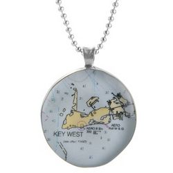 Sterling Silver Classic Custom Map Necklace